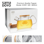 Klaas filtriga teekann Samadoyo, S051ND, Premium klass, Premium Quality Teapot, 900 ml