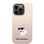 Karl Lagerfeldi silikoonist Choupette iPhone 14 Pro Max kaitse&uuml;mbris - roosa