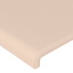 vidaXL voodipeats servadega, Cappuccino, 103x23x118/128 cm, kunstnahk