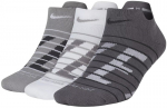 Sokid Nike WNK Dry Cush Low 3PR - Gfx Grey White, 34-38