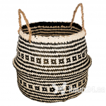 Punutud korv, bambus, 35x35x30cm