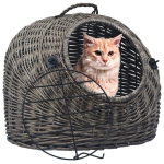 vidaXL kassi transpordipuur, hall, 45 x 35 x 35 cm, naturaalne paju