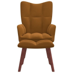 vidaXL puhketool jalapingiga, pruun, samet