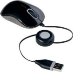 TARGUS Juhtmega Hiir - Optiline - USB - Kompaktne Blue Trace - Must