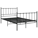 vidaXL voodiraam, must, metall, 120 x 200 cm, Juoda