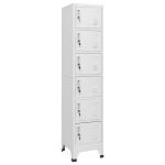 Lukustatav hoiukapp, helehall, 38 x 40 x 180 cm, teras, vidaXL