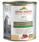 Konserv kassidele Almo Nature HFC Natural, tuunikala ja krevettidega, 280g