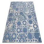 Dywan Struktuuriline SOLE D3881 Ornament - lamedad kootud sinine/beež