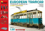 Liimitav mudel MiniArt 38009 European Tramcar with Crew & Passengers 1/35