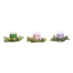 K&uuml;&uuml;nal DKD Home Decor Pojeng Roosa Lillla Roheline Nartsiss Vaha (15 x 15 x 9 cm) (3 &Uuml;hikut)