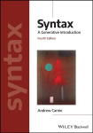 Syntax - A Generative Introduction Fourth Edition: A Generative Introduction 4th Edition