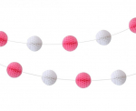 Dekoratsioon paberist Pom Pom, Baby Girl, light pink, 250 x 5 cm QT-GKJR