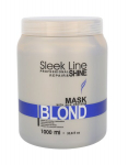 Kollast tooni neutraliseeriv mask heledatele juustele Stapiz Sleek Line Blond 1000 ml