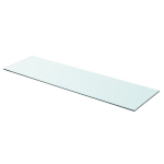 vidaXLi klaasist riiuliplaat 90 x 25 cm l&auml;bipaistev