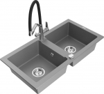 Graniidist k&ouml;&ouml;givalamu Mexen Mario koos segisti ja sifooniga, Grey+Black/Chrome