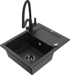 Graniidist k&ouml;&ouml;givalamu Mexen Enzo koos segisti ja sifooniga, Metallic black/silver+Black