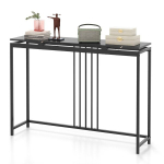 Costway konsoollaud diivanilaud kunstmarmorist 120 x 30 x 90 cm must