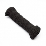 Kootud elastne kummipael 4 mm, v&auml;rv must, 100 m