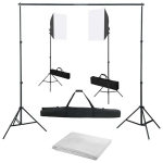 vidaXL fotostuudiokomplekt valgustuse ja taustapildiga