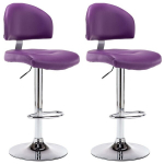 Baaripukid vidaXL 2 tk, lilla, kunstnahk, Violetinė