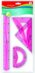 Geomeetriline komplekt: joonlaud 30cm, 2 kompassi, nurk