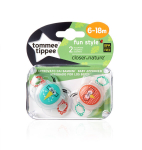 Silikoonist lutt, Tommee Tippee Fun Style 6-18 m, 2 tk