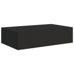 vidaXL sahtliga seinariiul, must 40x23,5x10 cm MDF