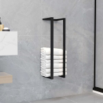 vidaXL r&auml;tikurest, must, 12,5x12,5x60 cm, raud