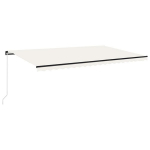 vidaXL k&auml;sitsi sisset&otilde;mmatav varikatus, 500 x 350 cm, kreemjas