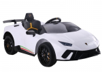 &Uuml;hekohaline elektriauto lastele Lamborghini Huracan, valge