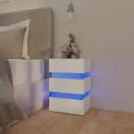 vidaXL LED-&ouml;&ouml;kapp, valge, 45x35x67 cm, puitlaastplaat