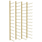 vidaXL seinale kinnitatav veiniriiul 36 pudelile 2 tk, kuldne raud