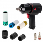 Pneumaatiline l&ouml;&ouml;kruvikeeraja 1/2", 1800 Nm + 6 pistikupesa