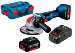 Bosch Professional X-LOCK GWX 18V-10 angle grinder - 2 x 5.0Ah batteries + GAL 1880 charger + L-BOXX
