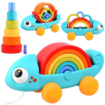 Vikerkaarekameleon puzzle montessori p&uuml;ramiid ZA4532
