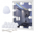 Peegli k&uuml;lge liimitud MakeupMosaic universaalsed LED valgustid, 10 tk.