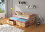 Lastevoodi Adrk Furniture Tiarro koos k&uuml;ljekaitsega, 90x200 cm, roosa/pruun