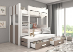 Narivoodi Adrk Furniture Artema, 80x180 cm, valge/pruun