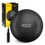 Gymnastiline t&auml;ispuhutav pall 4fizjo, 75 cm, Must