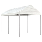 Katusega varjualune vidaXL, valge, 4,46 x 2,28 x 2,69 m