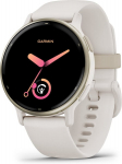 Nutikell Garmin V&iacute;voactive&reg; 5 Cream Gold Aluminum Bezel with Ivory Case and Silicone Band
