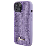 Guess &uuml;mbris iPhone 15 6.1 GUHCP15SPSFDGSU Purple HC Sequin Script Metal jaoks