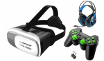 Virtuaalreaalsuse prillid VR-prillid Esperanza Goggle VR 3D 360 ja Esperanza m&auml;ngukonsool ning mikrofoniga peakomplekt