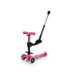 Laste t&otilde;ukeratas Micro Mini 3 in 1 Deluxe Plus LED, roosa