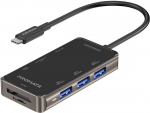 Promate PrimeHub-Mini 8in1 USB-C jaotur HDMI, LAN, SD, 3x USB3.0