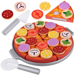 Pizza 16,5 cm puidust l&otilde;ikamiseks Velcro, tarvikud 27 tk ZA4689