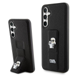 Karl Lagerfeld Gripstand Saffiano Karl & Choupette Pins - Samsung Galaxy S23 FE kott (must)