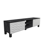 TV alus Asir, 150x35x40,3 cm, must/valge