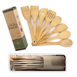 Bambusest k&ouml;&ouml;gitarvete komplekt koos hoidikuga, 8 tk