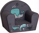 Laste tugitool Delsit, 51x33x42 cm, must